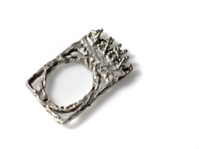 Χειροποίητο Δαχτυλίδι Θρόνος κατασκευασμένο από ασήμι