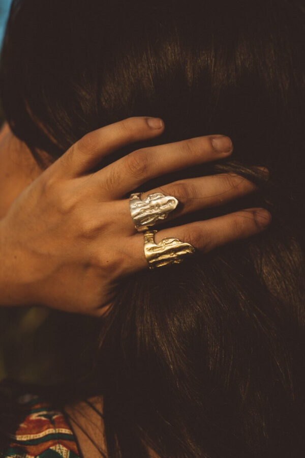 Χειροποίητο Δαχτυλίδι Μινωικός Θρόνος από ασήμι και ορείχαλκο | MK - Χειροποίητα Κοσμήματα